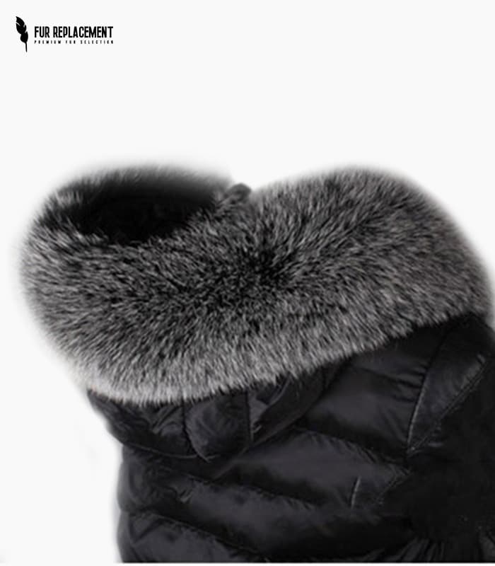 Custom Fox Fur Trim Hood Replacement Collar (Frosted)