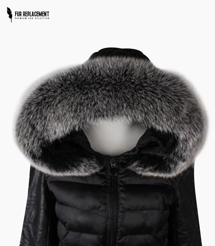 Custom Fox Fur Trim Hood Replacement Collar (Frosted)