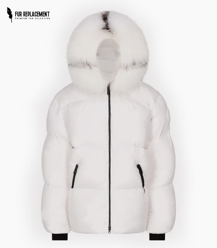 DSQUARED Fur Trim Replacement Collar (Dyed White)
